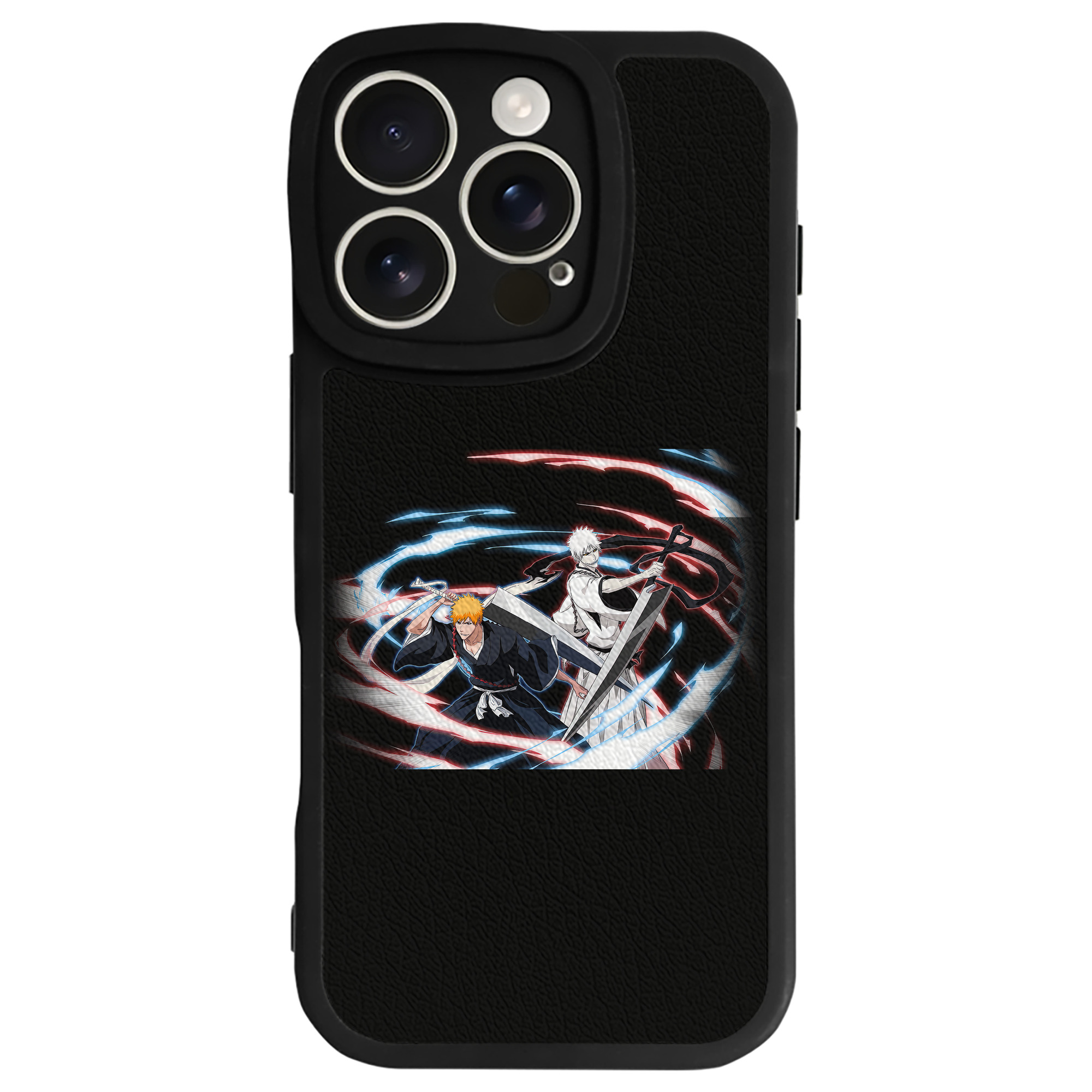 ブリーチ 黒崎一護（くろさき いちご）BLEACH Kurosaki Ichigo 【iPhone 16シリーズ対応】シリコンスマホケース（レザー調） 材質：シリコン